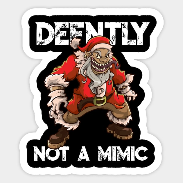 Roleplaying Mimic Creature RPG Joke Meme DM PnP Christmas Sticker by TellingTales